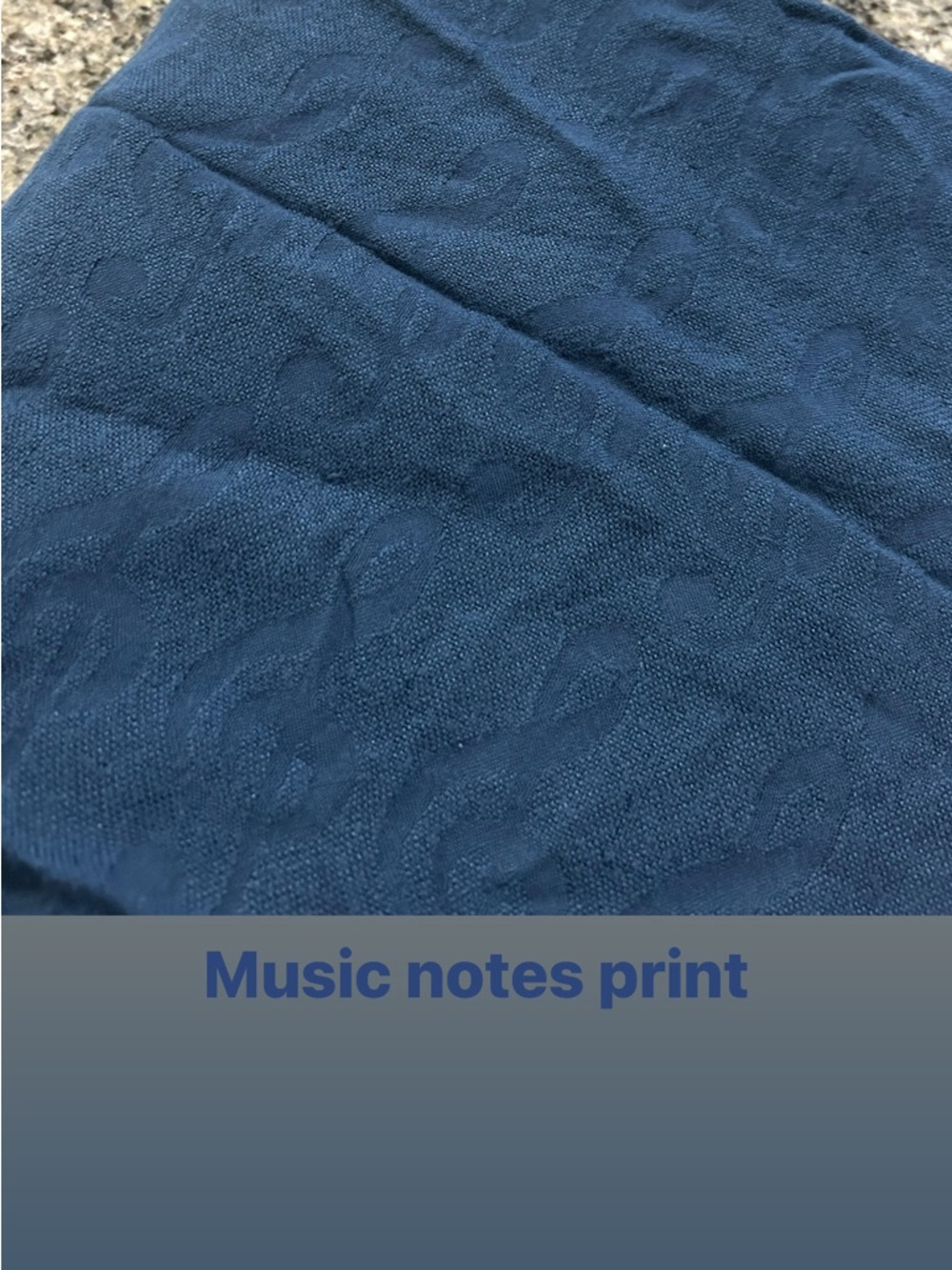 Tula Navy Blue Music Notes Print Baby Blanket